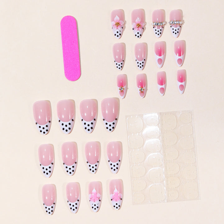 Florale Akzent Stiletto Nagelkunst Extensions Karnz