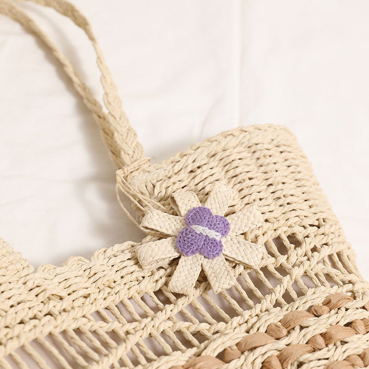 Damen Korbtasche mit floralem Dekor Karnz