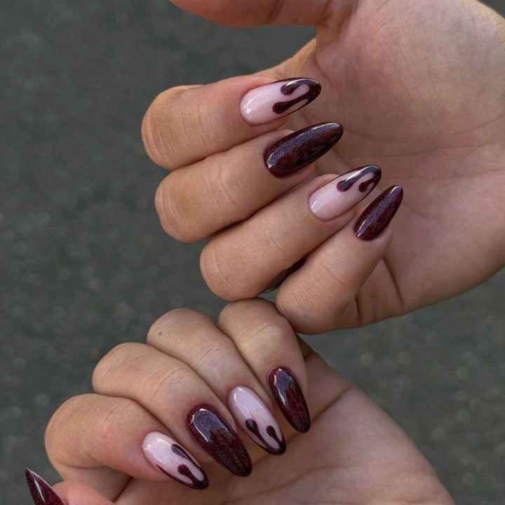 Stiletto Press-On Nail Set mit einzigartigem künstlerischem Design Karnz