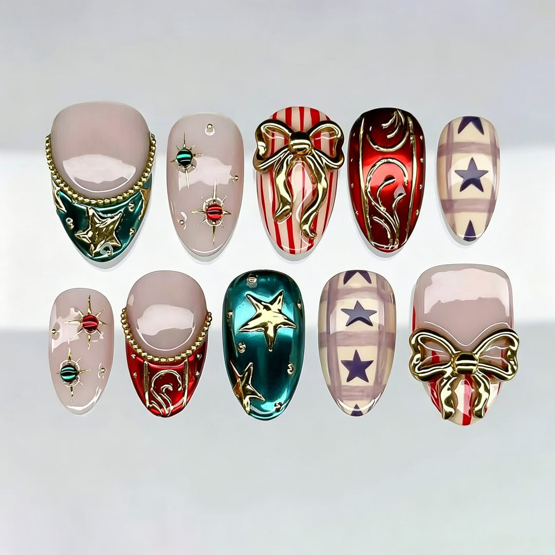 Festliches Themen-Press-On-Nagelkunst-Set Karnz 1790636523