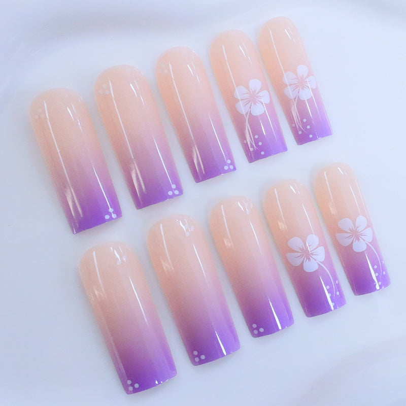 Dekoratives Floral Acryl Nageldesign Karnz