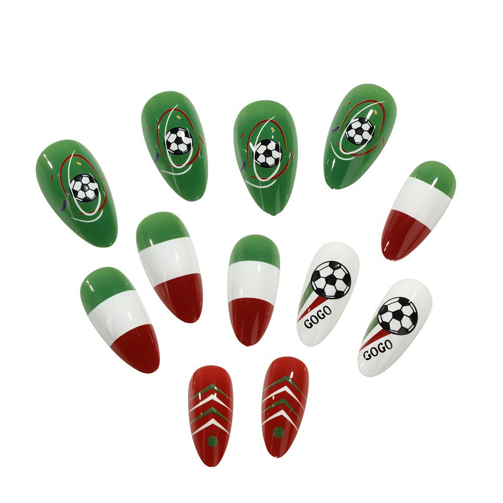 Sportliche Fußball Kunstnägel Karnz