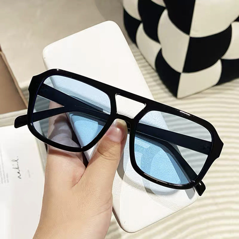 Damen modische Oversized-Sonnenbrille mit auffälligem Muster Karnz