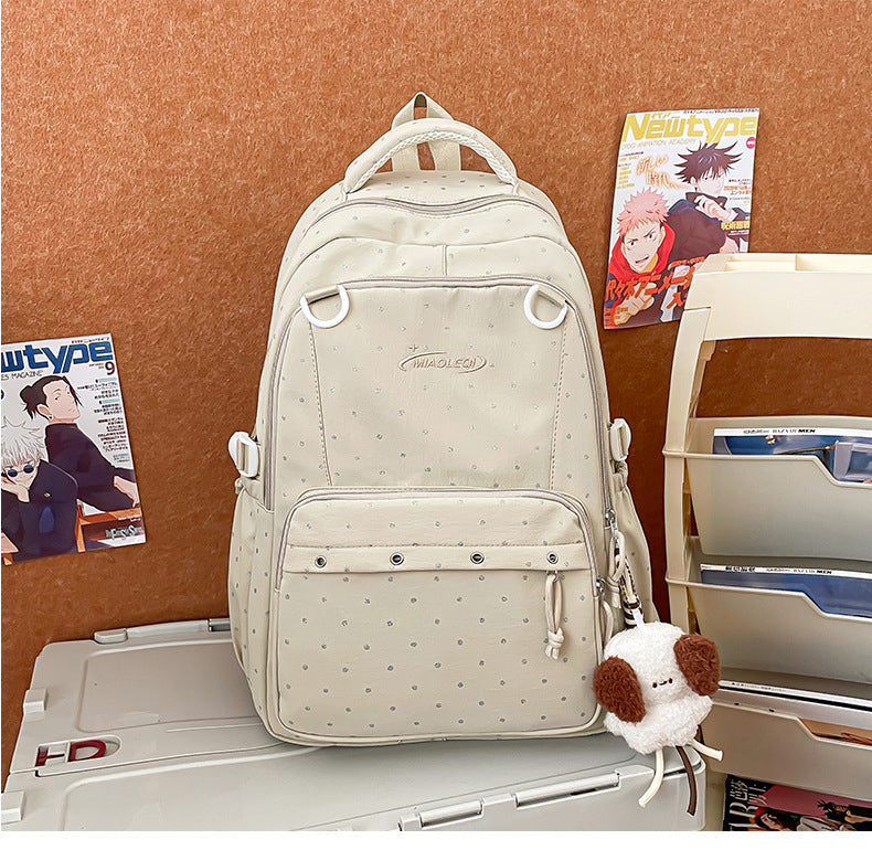 Stylischer Mehrfach-Taschen Rucksack mit niedlichen Accessoires Karnz