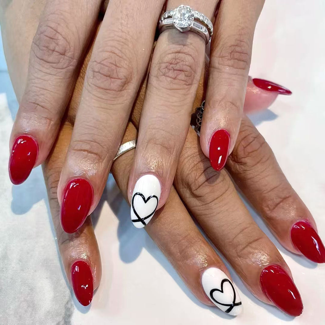 Herz-themen Kunstnageldesign