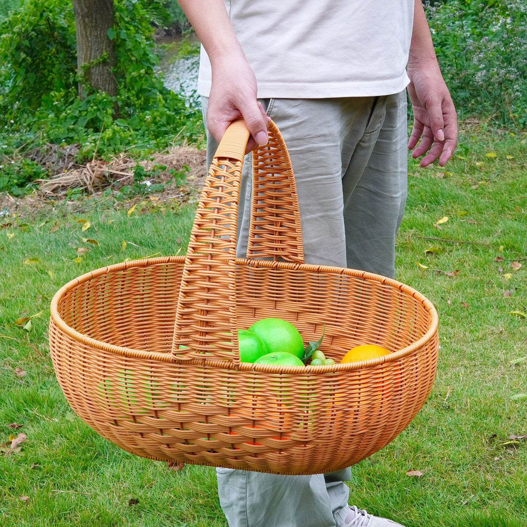 Großer Geflochtener Garten Picknickkorb Karnz