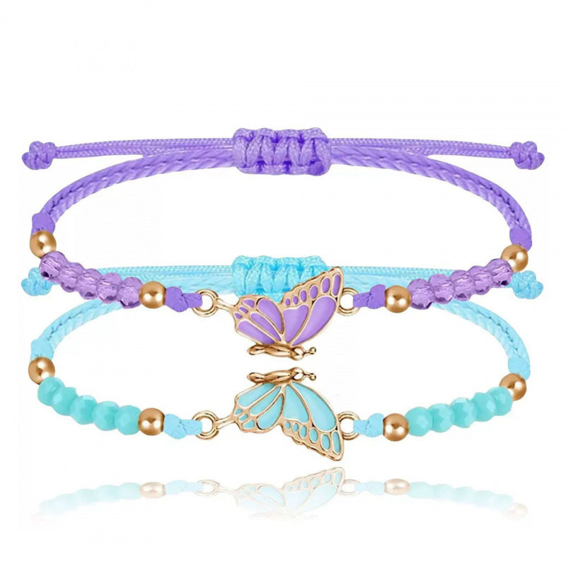 Butterfly Charm Halskette und Armband Set Karnz