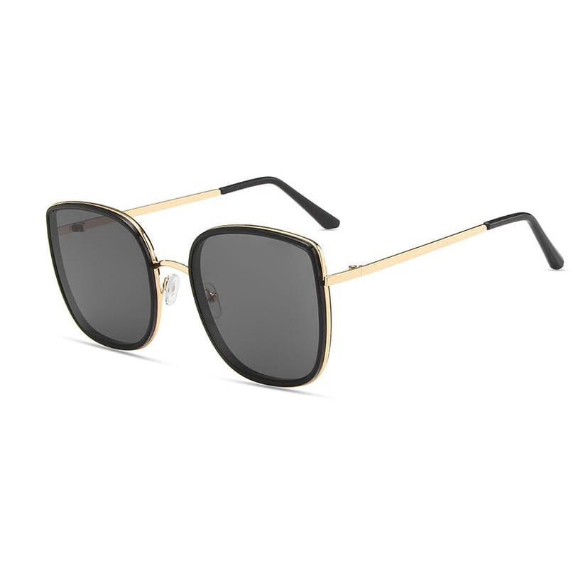 Damen moderne quadratische Sonnenbrille mit breiten Bügeln Karnz
