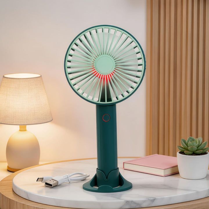 Damen Tragbarer Handventilator mit USB-Ladefunktion und LED-Beleuchtung Karnz