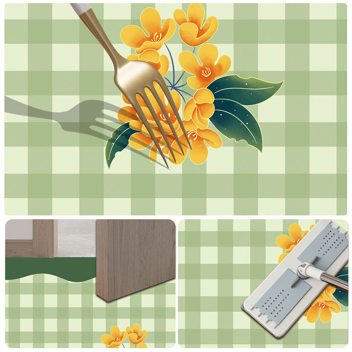 Stilvolle Blumenmuster Komfort Badematte Karnz