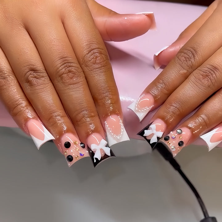 3D Französisch Tip Nagelkunst Extensions Karnz