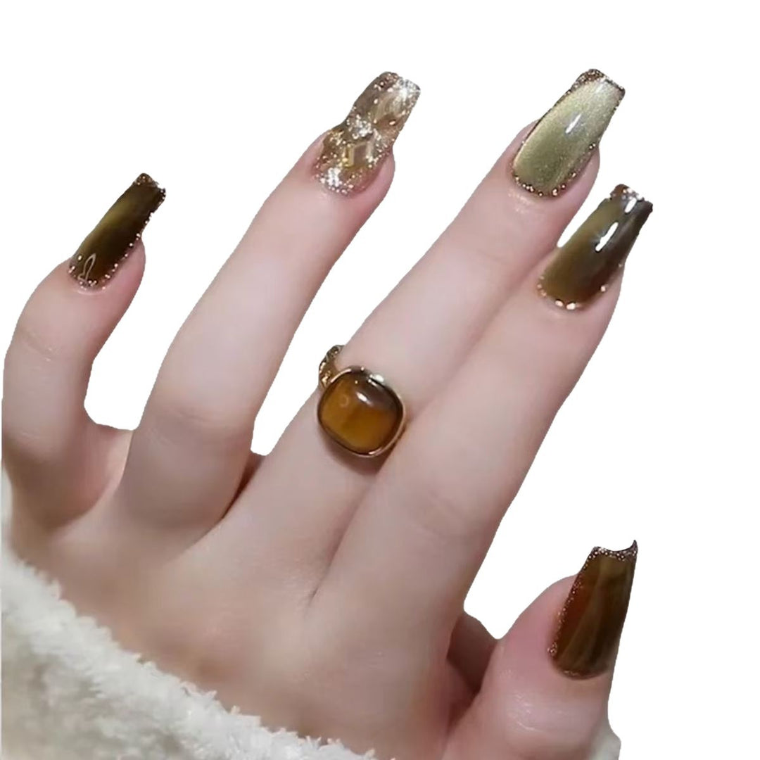 Glamouröser Luxuriöser Press-On Nagelset Karnz