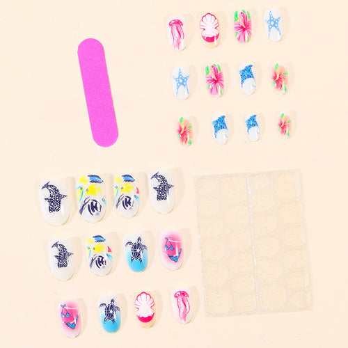 Tropisches Ozean-inspiriertes Nagelkunst-Set Karnz