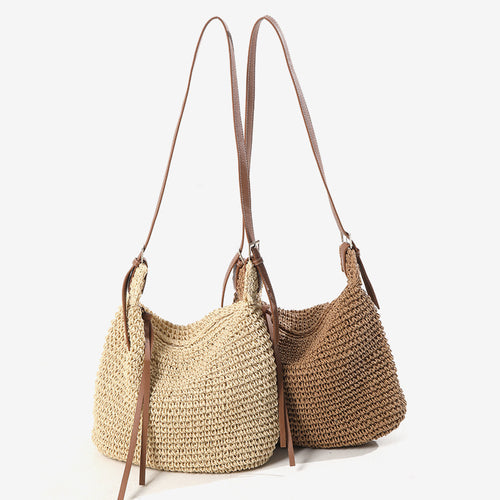 Damen Handtasche aus geflochtener Baumwolle mit komfortablem Schulterriemen Karnz