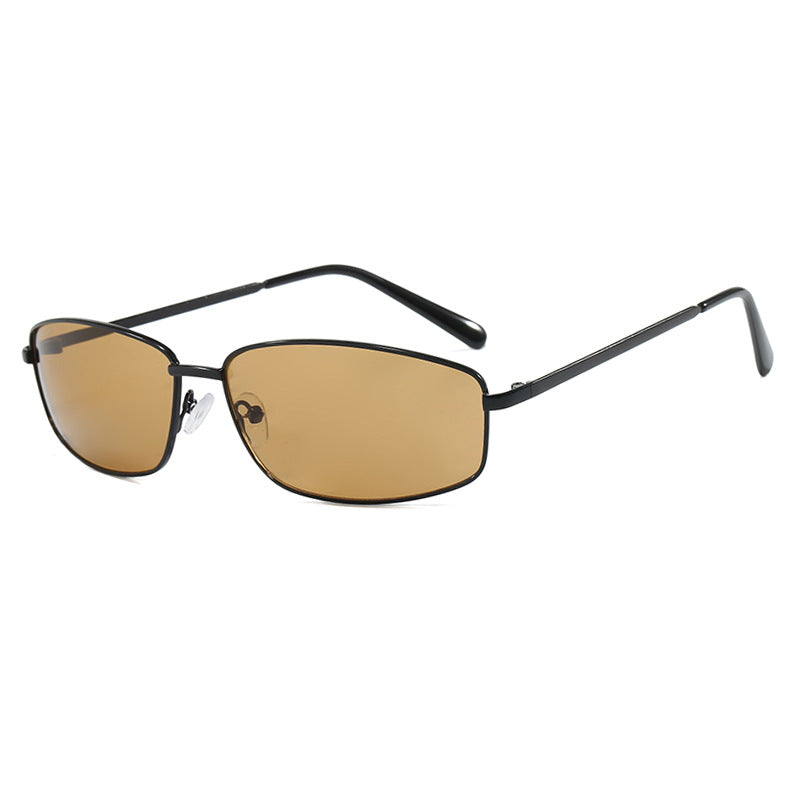 Damen sportliche Sonnenbrille mit modischem Metallschutz Karnz