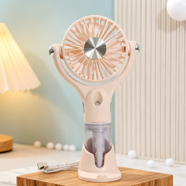 Unisex Tragbarer Sprüh-Handventilator mit USB-Ladefunktion und ergonomischem Design Karnz