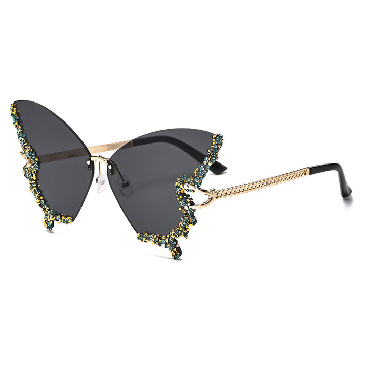 Glamouröse Schmetterlingsrahmen-Sonnenbrille