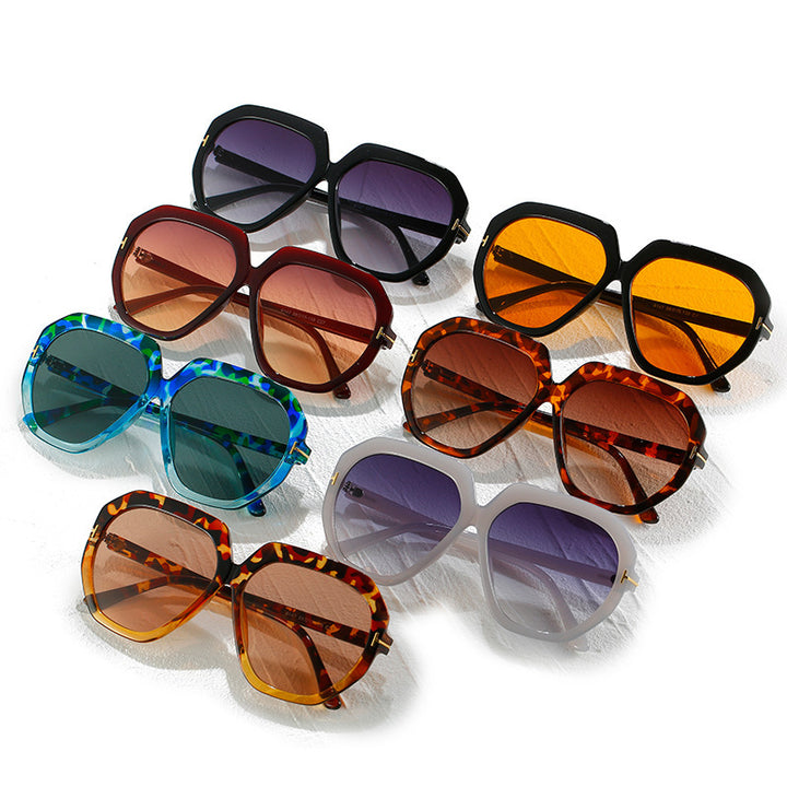 Modebewusste Übergroße Sechseckige Sonnenbrille Karnz