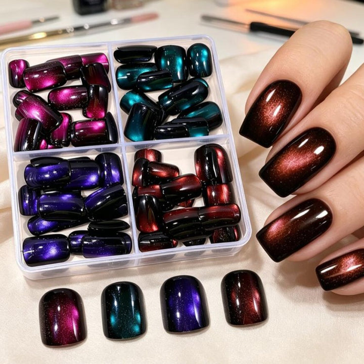 Magnetische Glitzer Press-On Nagel Set Karnz