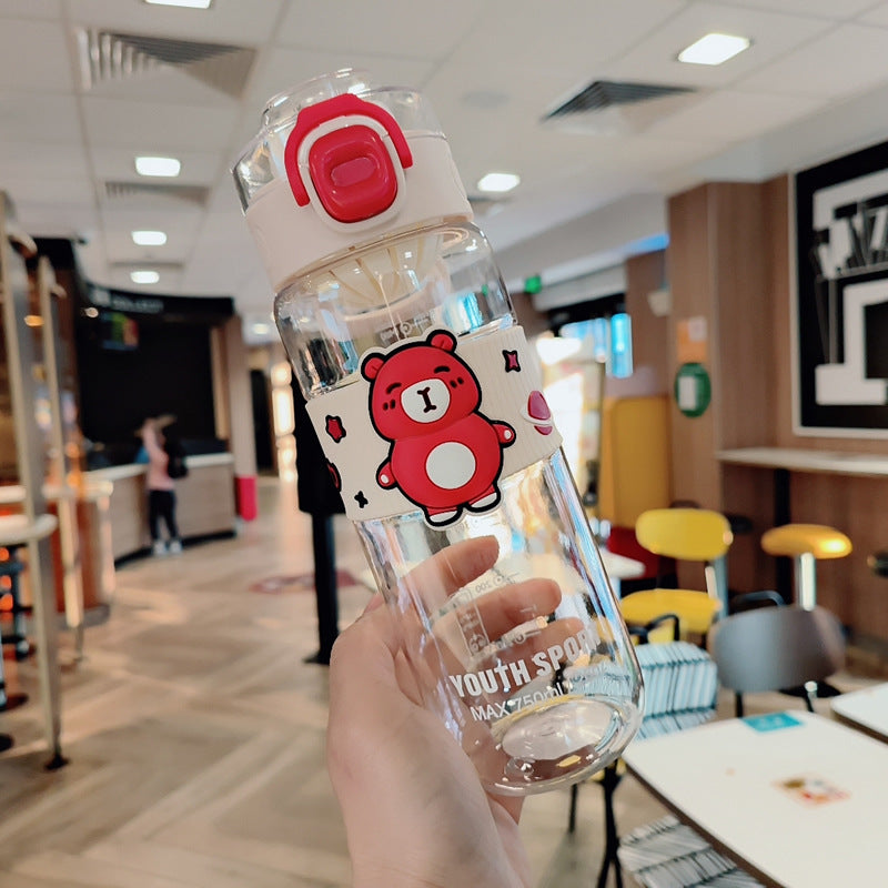Damen Verspielte Wasserflasche mit Gummihandgriff Karnz