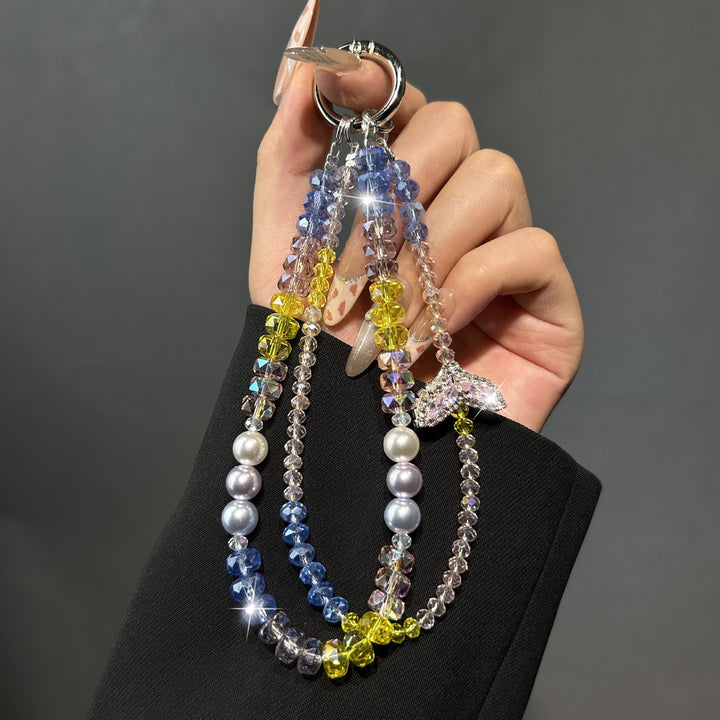 Elegante Perlen Charm Schlüsselanhänger Karnz 1790135859