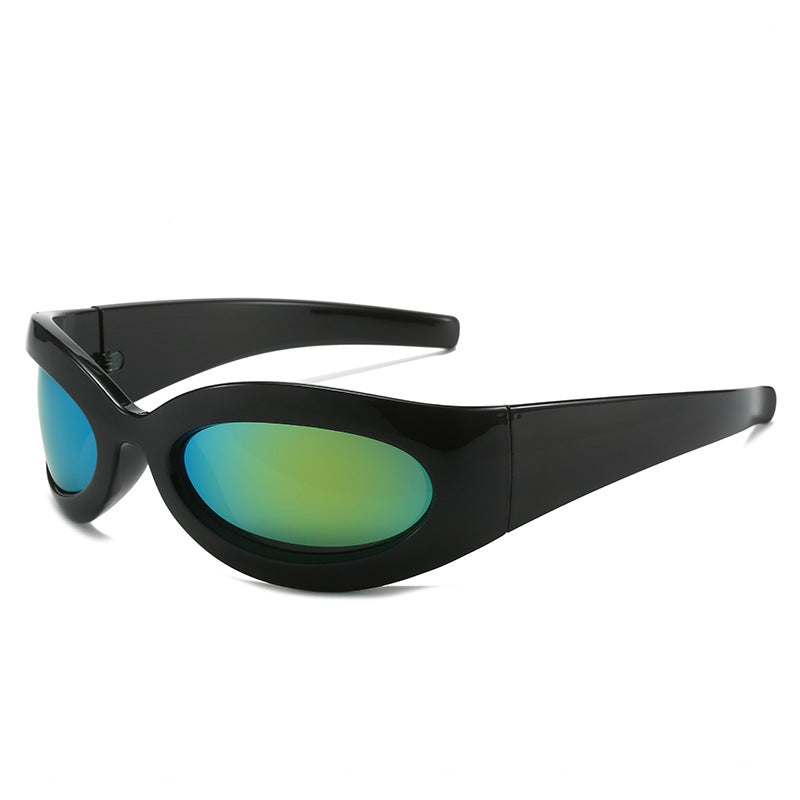Damen trendige Sportsonnenbrille mit aerodynamischem Design Karnz