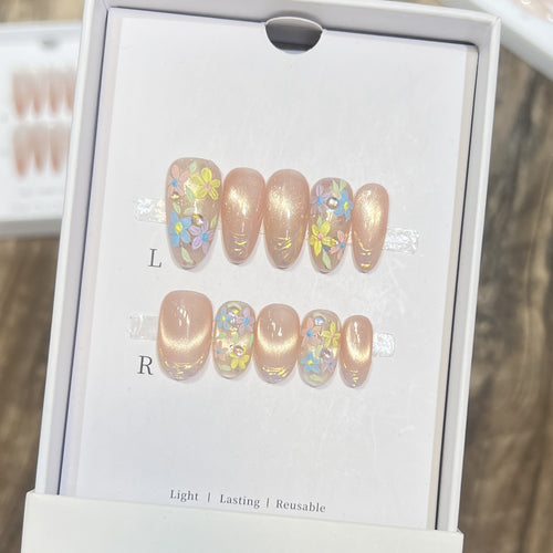 Floral Art Press-On Nail Set Karnz