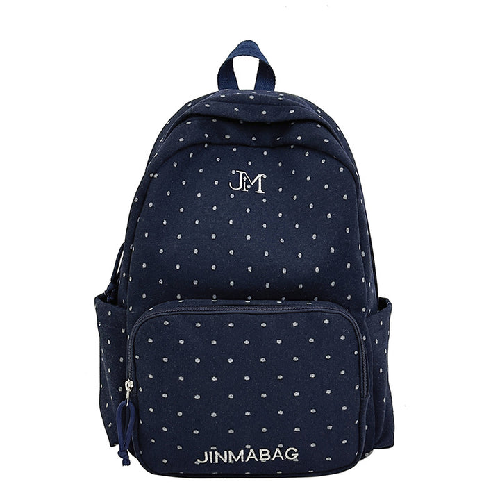 Multi-Compartment Plaid Rucksack
