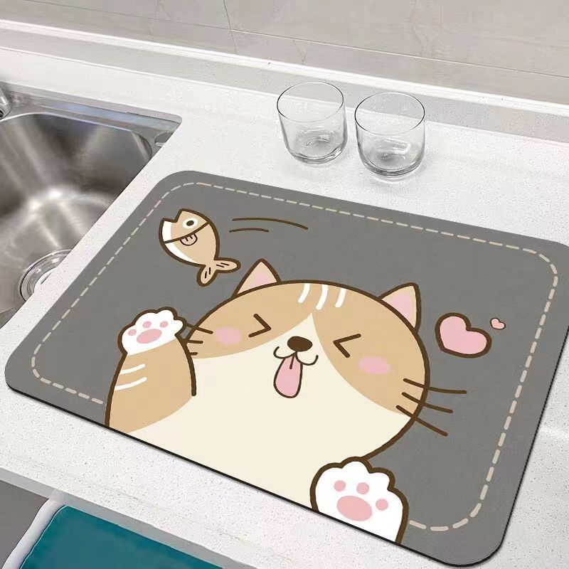 Cartoon Cat Küchenmatte