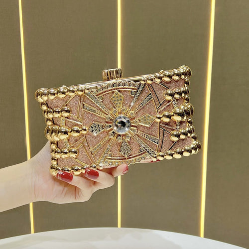Glänzende dekorative Abend-Clutch