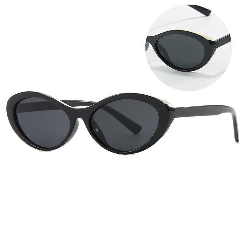 Damen stylische Cat-Eye Sonnenbrille mit sanften Kurven und UV-Schutz Karnz