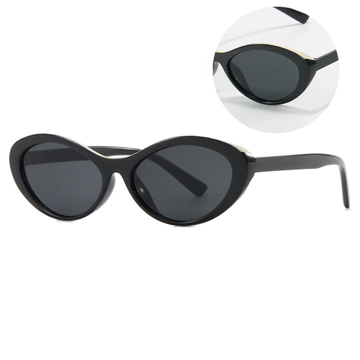 Damen stylische Cat-Eye Sonnenbrille mit sanften Kurven und UV-Schutz Karnz