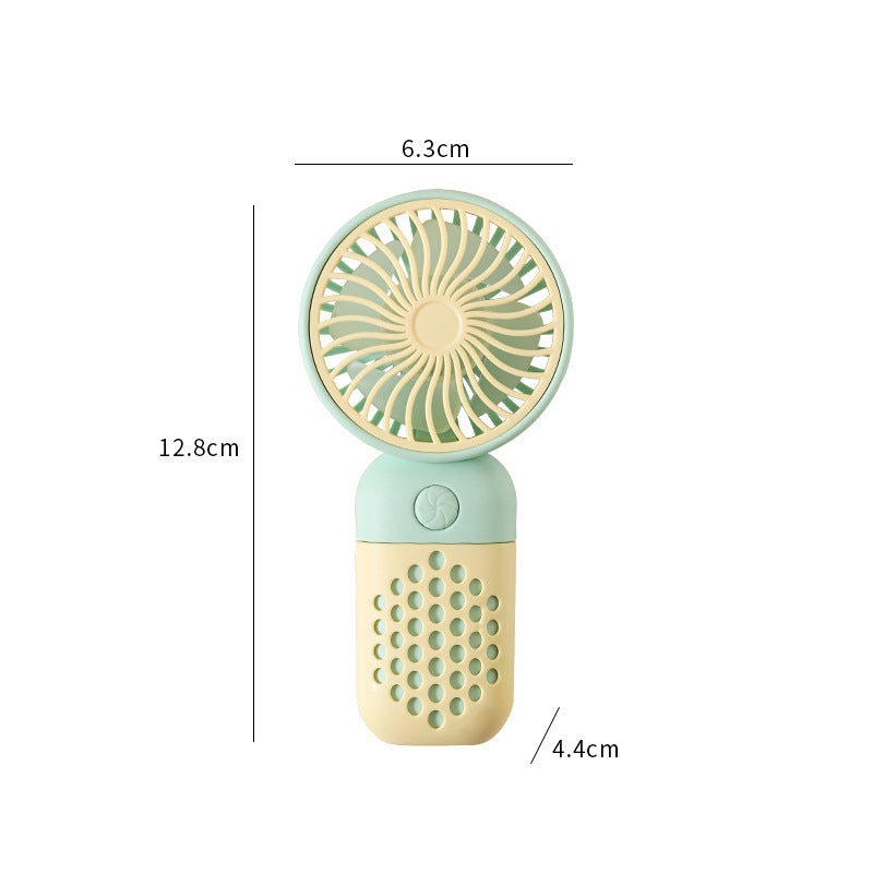Damen Tragbarer Mini Handventilator mit ergonomischem Griff und USB Ladefunktion Karnz