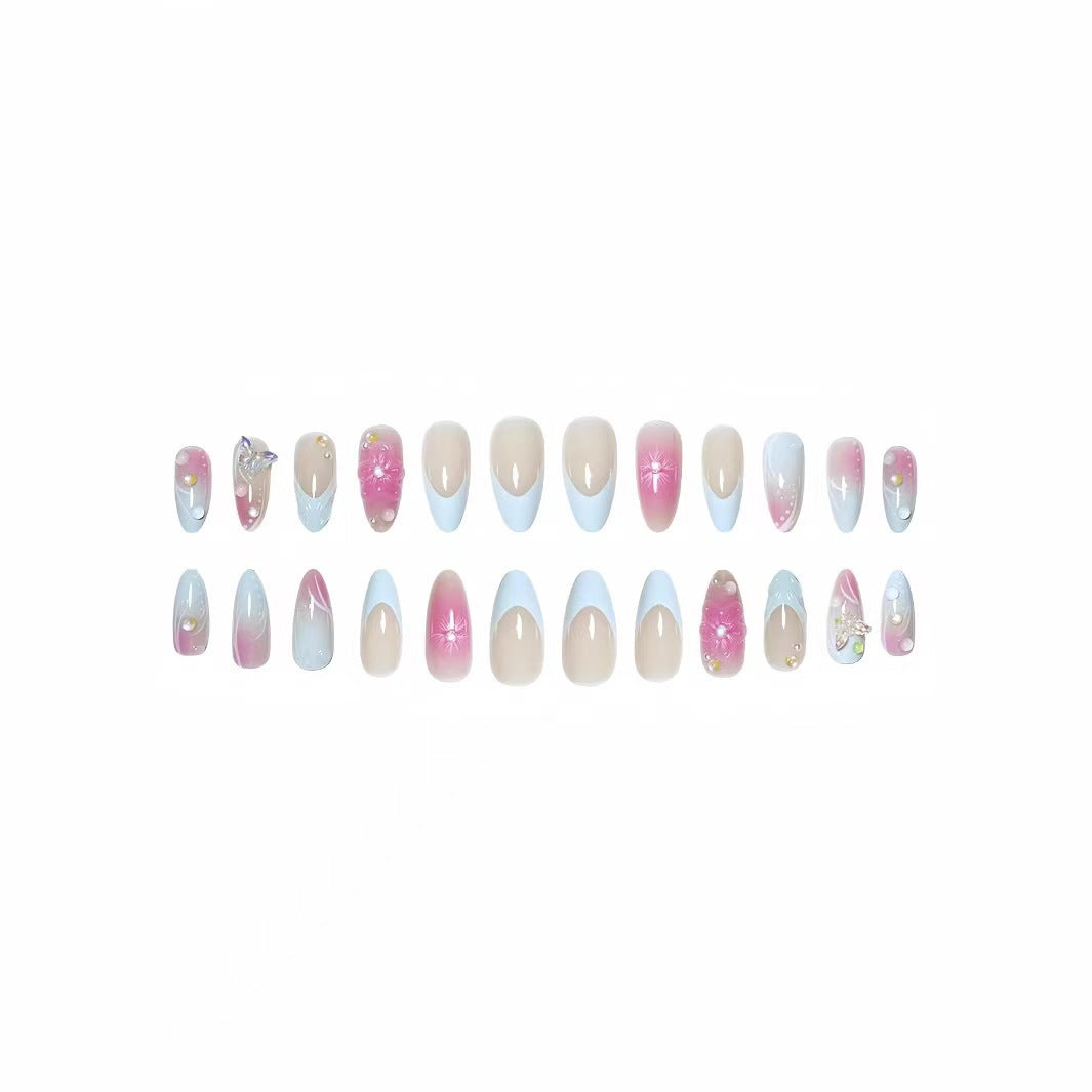 Premium Floral Art Press-On Nail Set Karnz