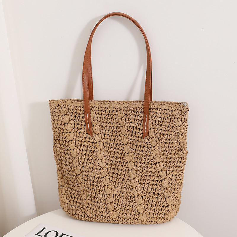 Damen Handgefertigte Baumwoll-Strandtasche Karnz