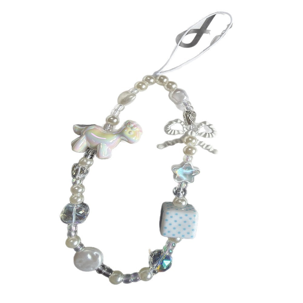 Verspielte Perlen Charm Brillen Kette Karnz