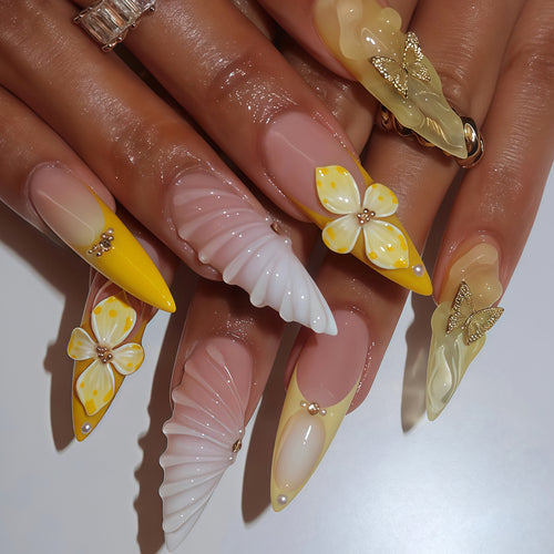 Künstlerisches Schmetterling Nagelkunst Set Karnz