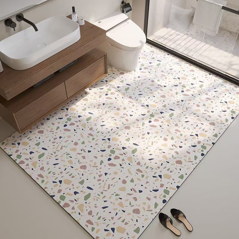 Terrazzo Stil Badezimmermatte Karnz