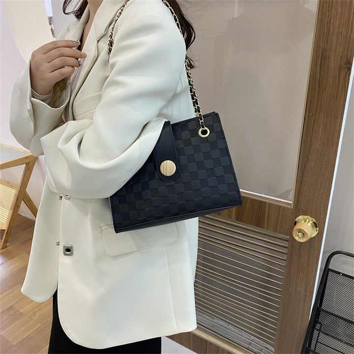 Texturierte Kunstleder-Handtasche