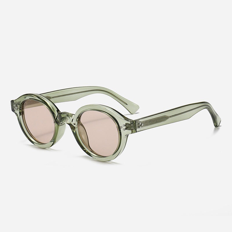 Damen Modische Rund-Sonnenbrille mit stilvollen Akzenten Karnz
