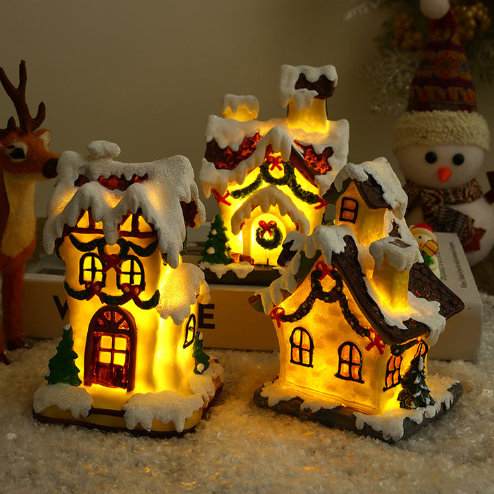 Dekorative Weihnachtsbeleuchtung im Häuschen-Design Karnz