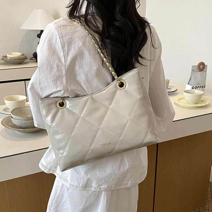 Gepolsterte Kunstleder Schultertasche Karnz
