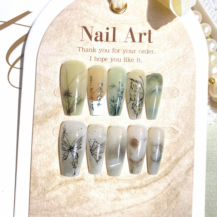 Künstlerisches Nagelkunst Press-On Set 1790745479