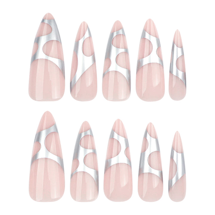 Kunstvolle Stiletto-Nägel mit modernem Design Karnz