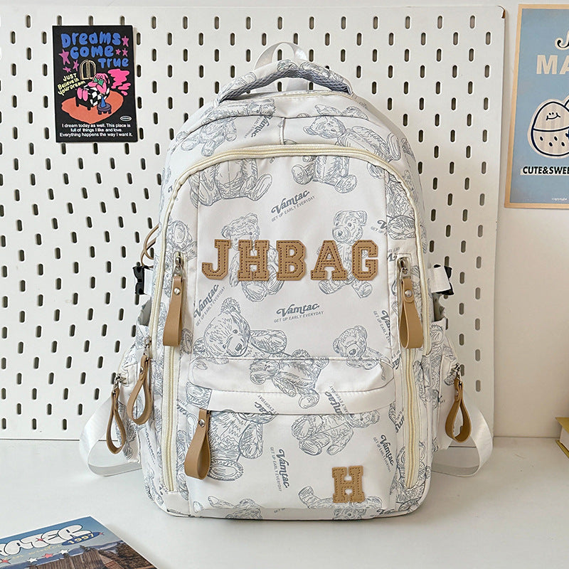 Verspielt grafisch bedruckter Rucksack