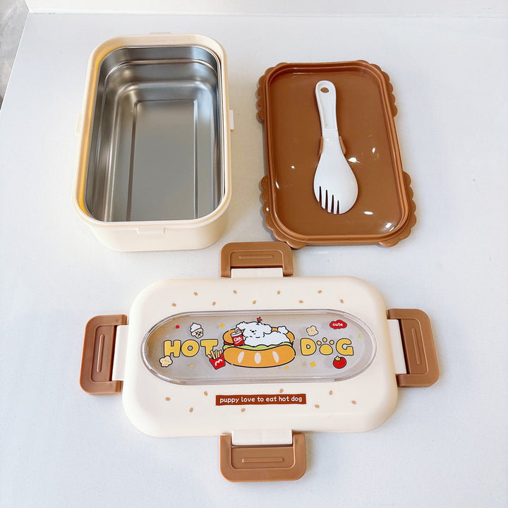 Cartoon-Themen Lebensmittelaufbewahrung Bento Box Mit Besteck