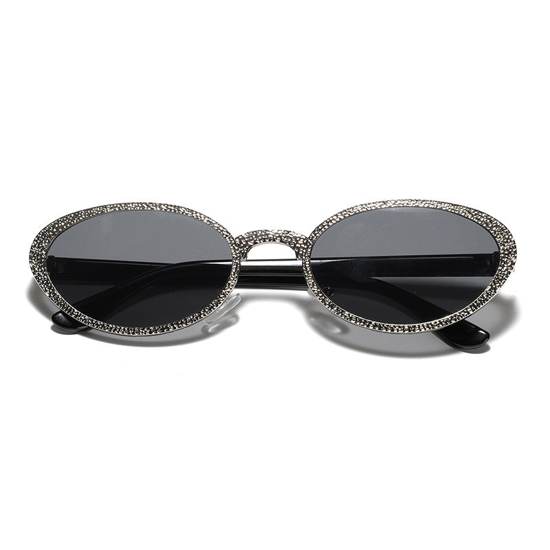 Damen Glamouröse Sonnenbrille mit funkelnder Rahmenverzierung Karnz