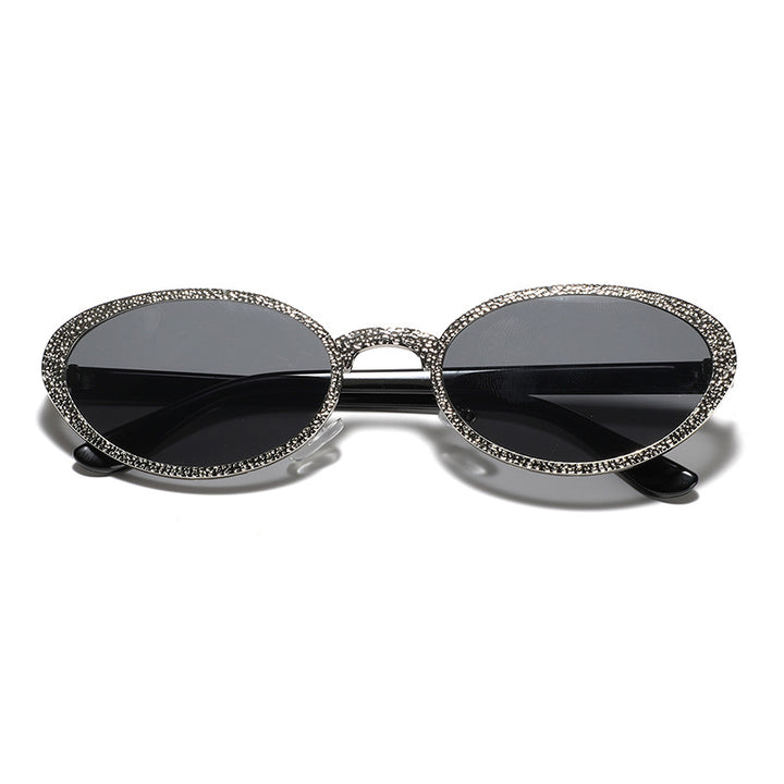 Damen Glamouröse Sonnenbrille mit funkelnder Rahmenverzierung Karnz