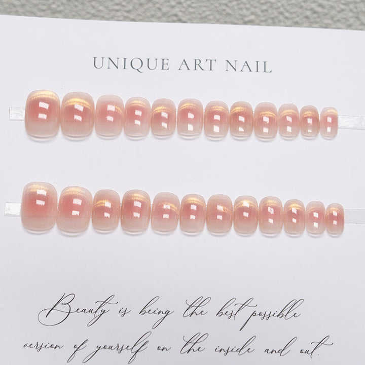 Elegantes Press-On-Nagelset mit glänzendem Finish