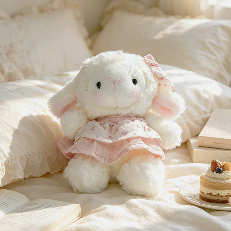 Plüschkaninchen Kostüm Sitzcuddler mit schlappen Ohren und gesticktem Gesicht Karnz